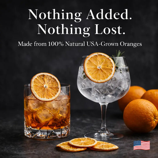 FD Pantry Freeze-Dried Orange Slices Cocktail Garnish, Dried Fruit Snack, Usa-Grown, No Sugar Added Dry 4Oz (20–25 Slices)