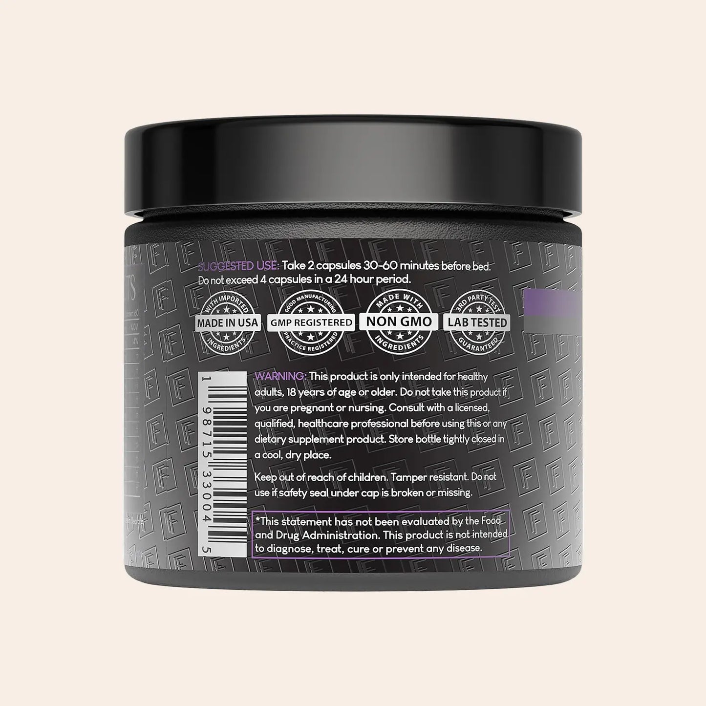 Formulation Factory 10-in-1 Natural Sleep Support Supplement with Magnesium Glycinate, Melatonin, L-Theanine, Lemon Balm, and Tart Cherry – 120 Capsules for Relaxation and Recovery