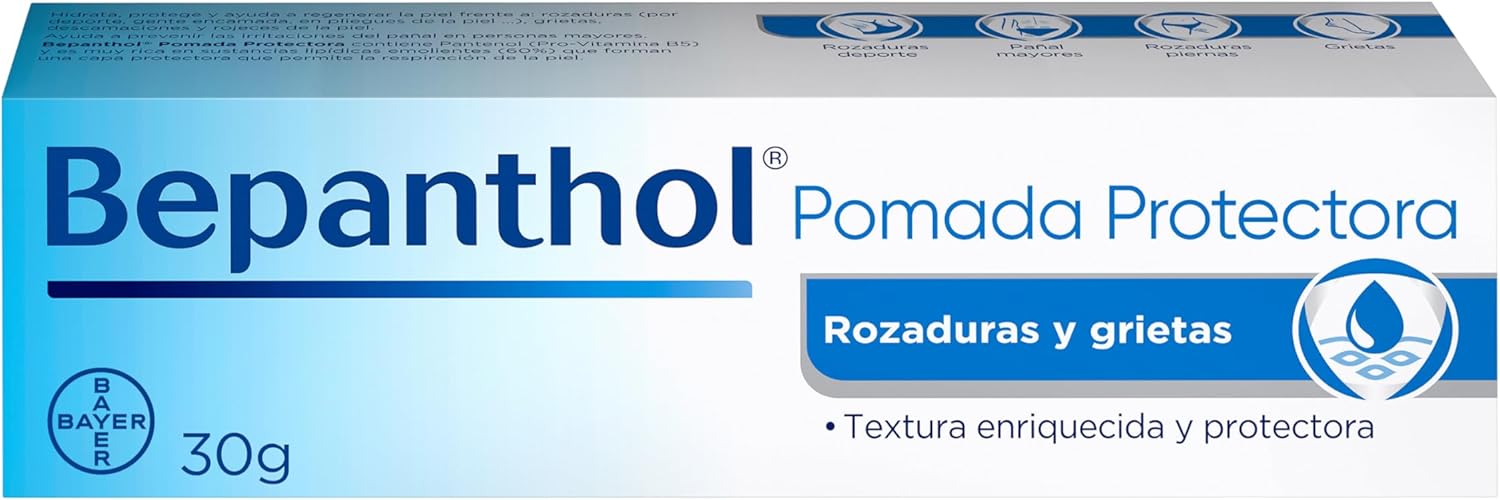 Bepanthol Pomada Protectora Hidratante, Protege Y Regenera La Piel Seca, Irritada O Sensibilizada Por Factores Externos, 30 G