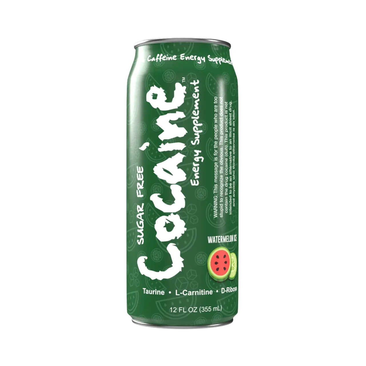 Cocaine Energy Supplement - 280mg Caffeine Energy Drink with Taurine, L-Carnitine, Antioxidants, and Vitamins - 12 oz Can - Pack of 12 (Icy Watermelon) Pre-Workout Beverage