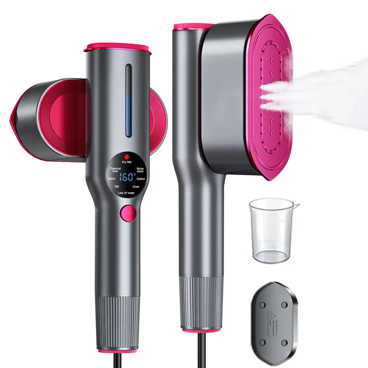 Dr. Flash Portable Garment Steamer for Clothes - 7 Mode with LED Display, Fast 5-Second Heating, 90° Swivel Handle, Ideal for Travel and Gifting
