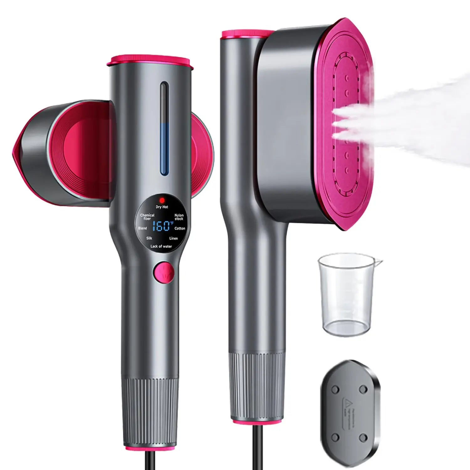 Dr. Flash Portable Garment Steamer for Clothes - 7 Mode with LED Display, Fast 5-Second Heating, 90° Swivel Handle, Ideal for Travel and Gifting