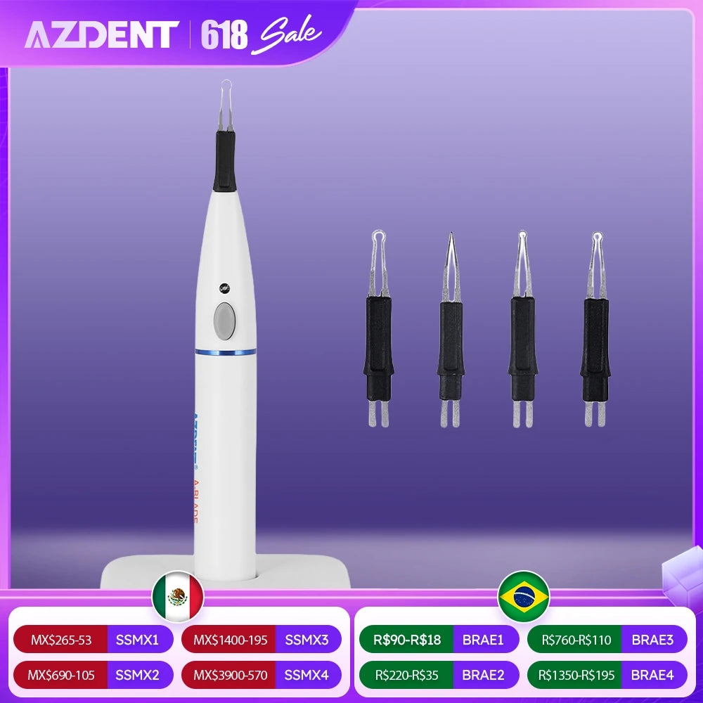 Kit Blanqueamiento Dental Eléctrico AZDENT con 4 Puntas