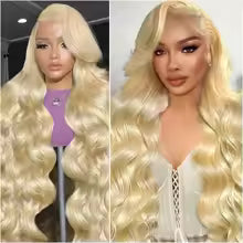 Peluca Frontal de Encaje Sintética AISOM Marissa — Rubia Ceniza 18"