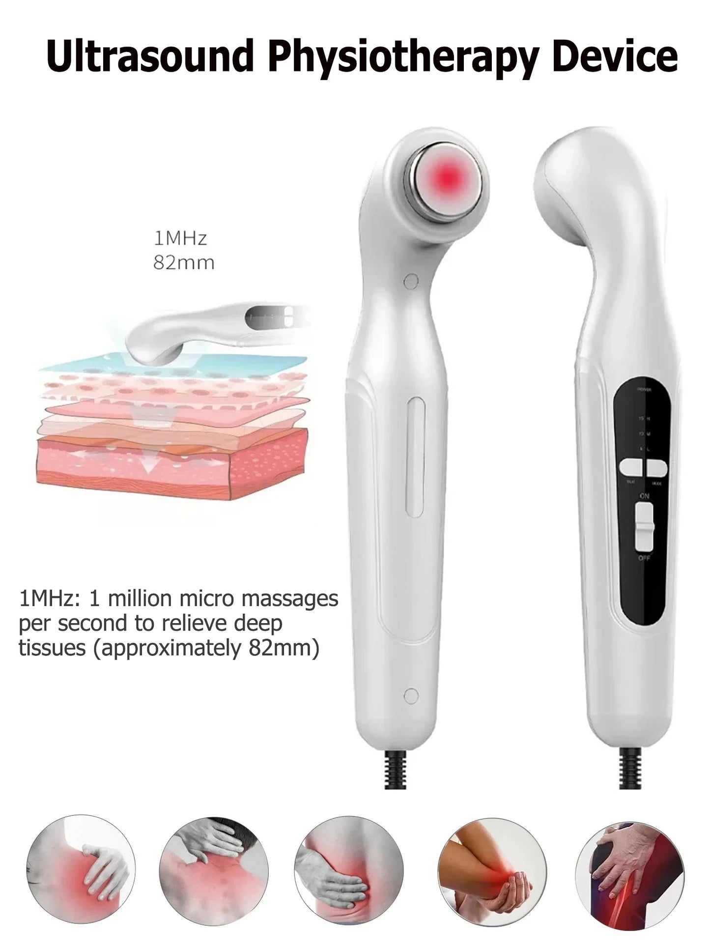 Dispositivo de Ultrasonidos para Alivio del Dolor y Fisioterapia