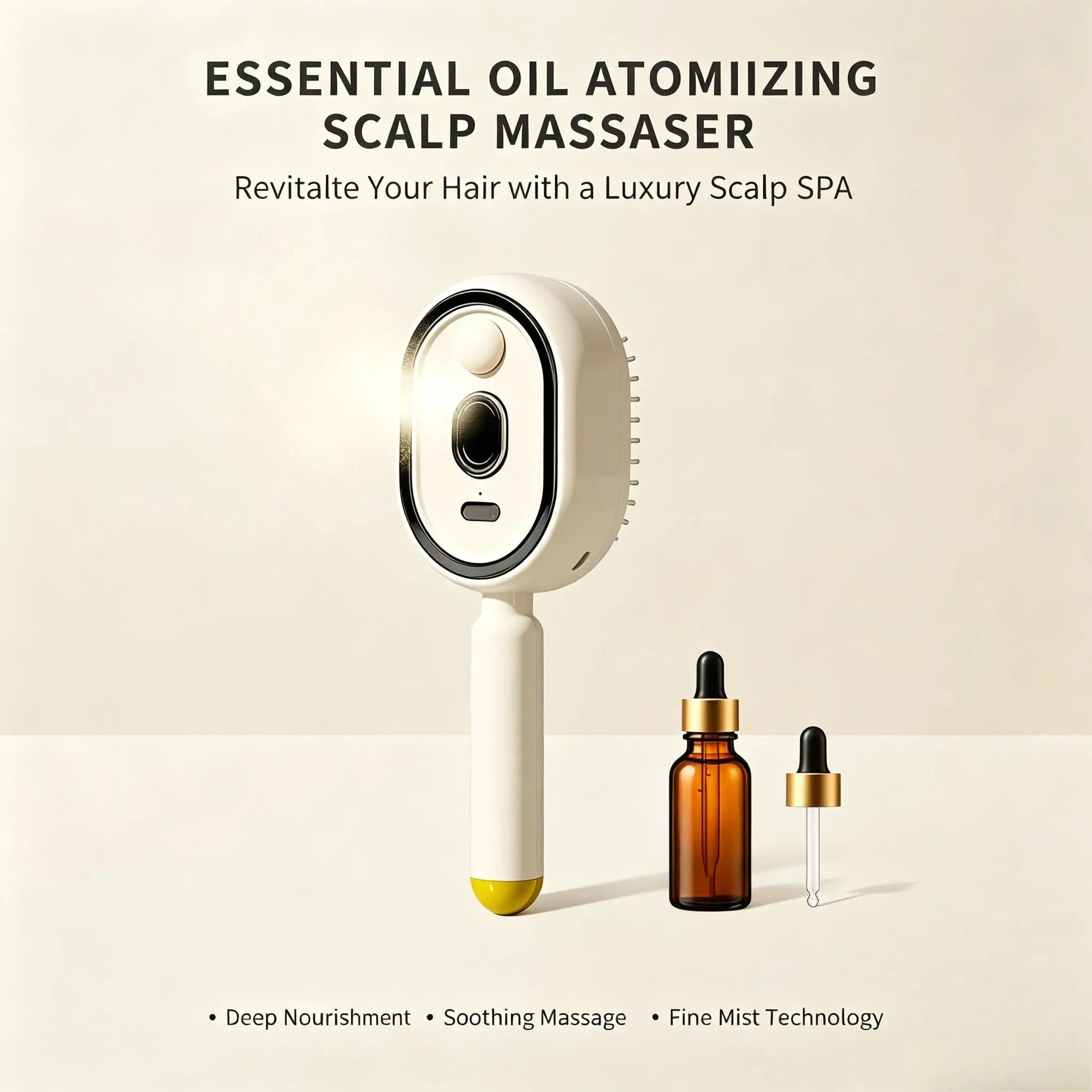 Electric Spray Airbag Massage Comb Essential Oil Atomization Care Self-Cleaning Anti-Static Hair Wrap Smooth Hair Comb