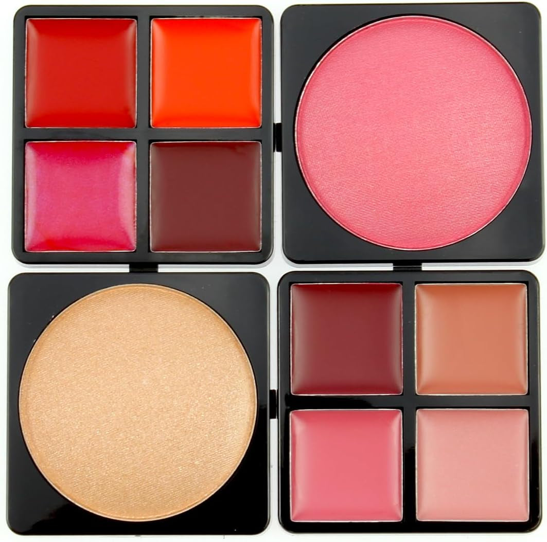 LOVE URBAN BEAUTY Vegano Neceser De Maquillaje Hot Pink De 82 Piezas Para Adolescentes Y Mujeres Adultas Con Sombras, Colorete, Pintalabios Y Productos Para Uñas